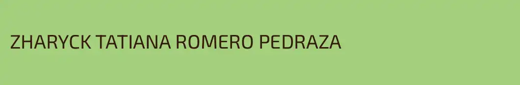 ZHARYCK TATIANA ROMERO PEDRAZA